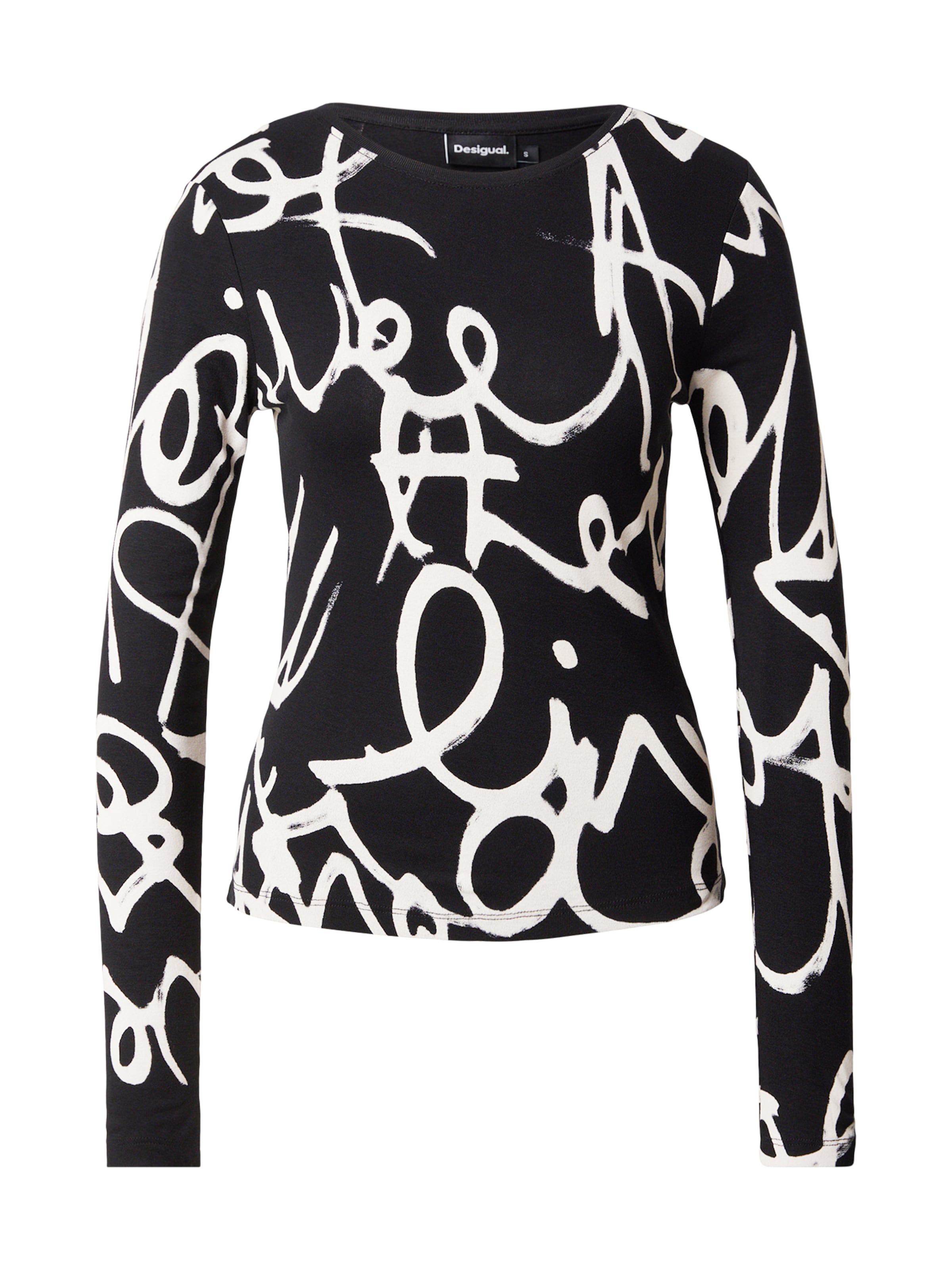 Tricou 'CHIARA' de la Desigual pe negru: față