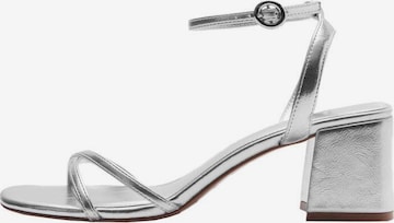 MANGO Sandals 'Gaby' in Silver: front