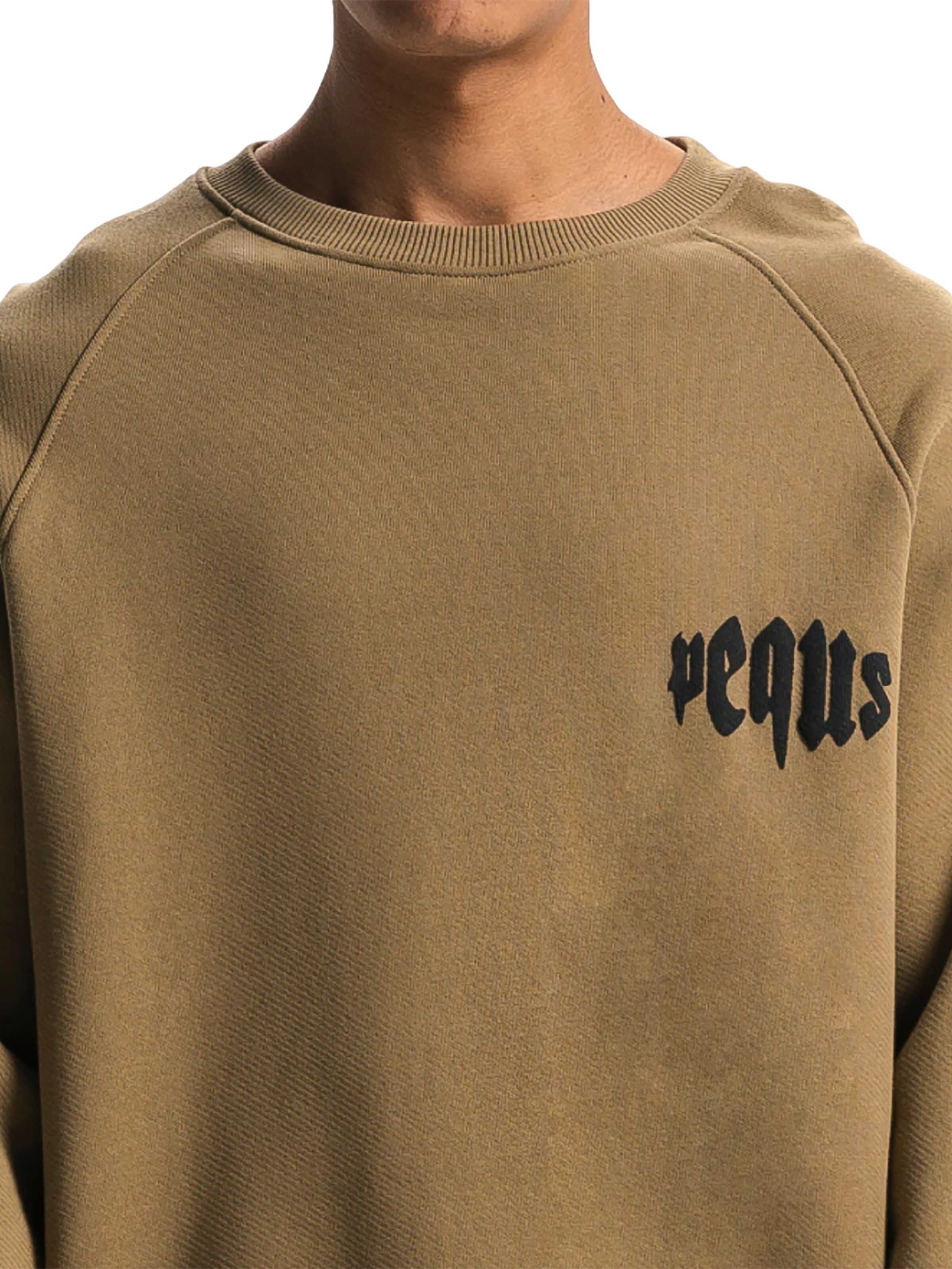 Pequs Sweatshirt 'Mythic Chest Logo' in Green