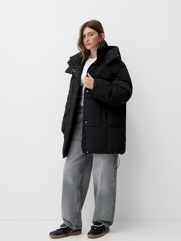 Bershka Winter jacket in Black