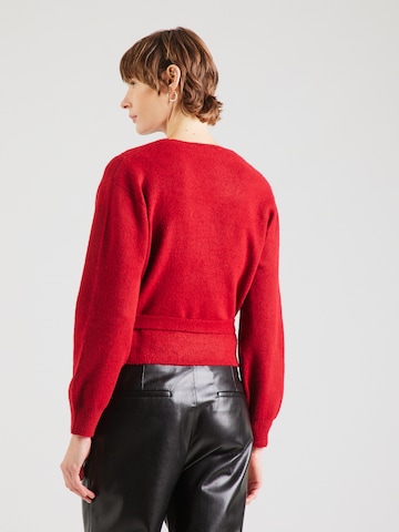 ABOUT YOU Knit Cardigan in Red