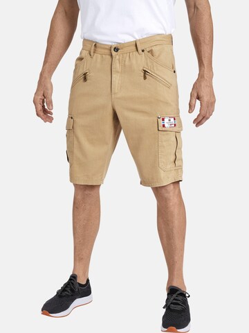 Jan Vanderstorm Loose fit Pants ' Heimeram ' in Beige: front