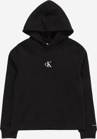 Sweat-shirt Calvin Klein Jeans en noir : devant