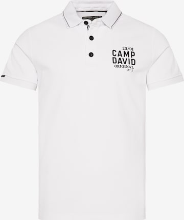 CAMP DAVID Shirt in White: front