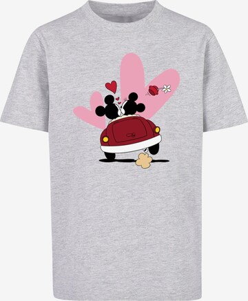 ABSOLUTE CULT Shirt 'Mickey Mouse - Car' in Grijs: voorkant