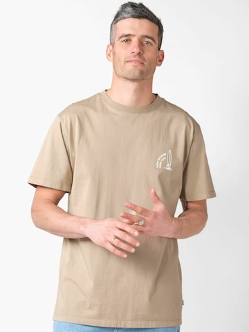Coupe regular Chemise ' Moritz ' Klitmøller en beige : devant