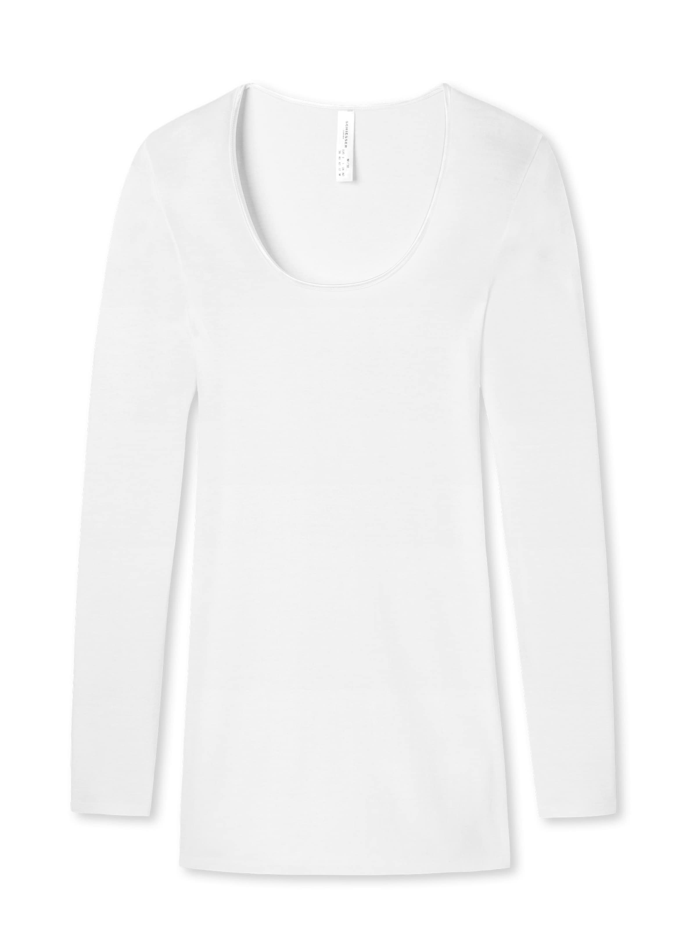 Maillot de corps 'Luxury' SCHIESSER en blanc : devant