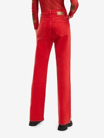 Desigual Wide Leg Jeans in Rot