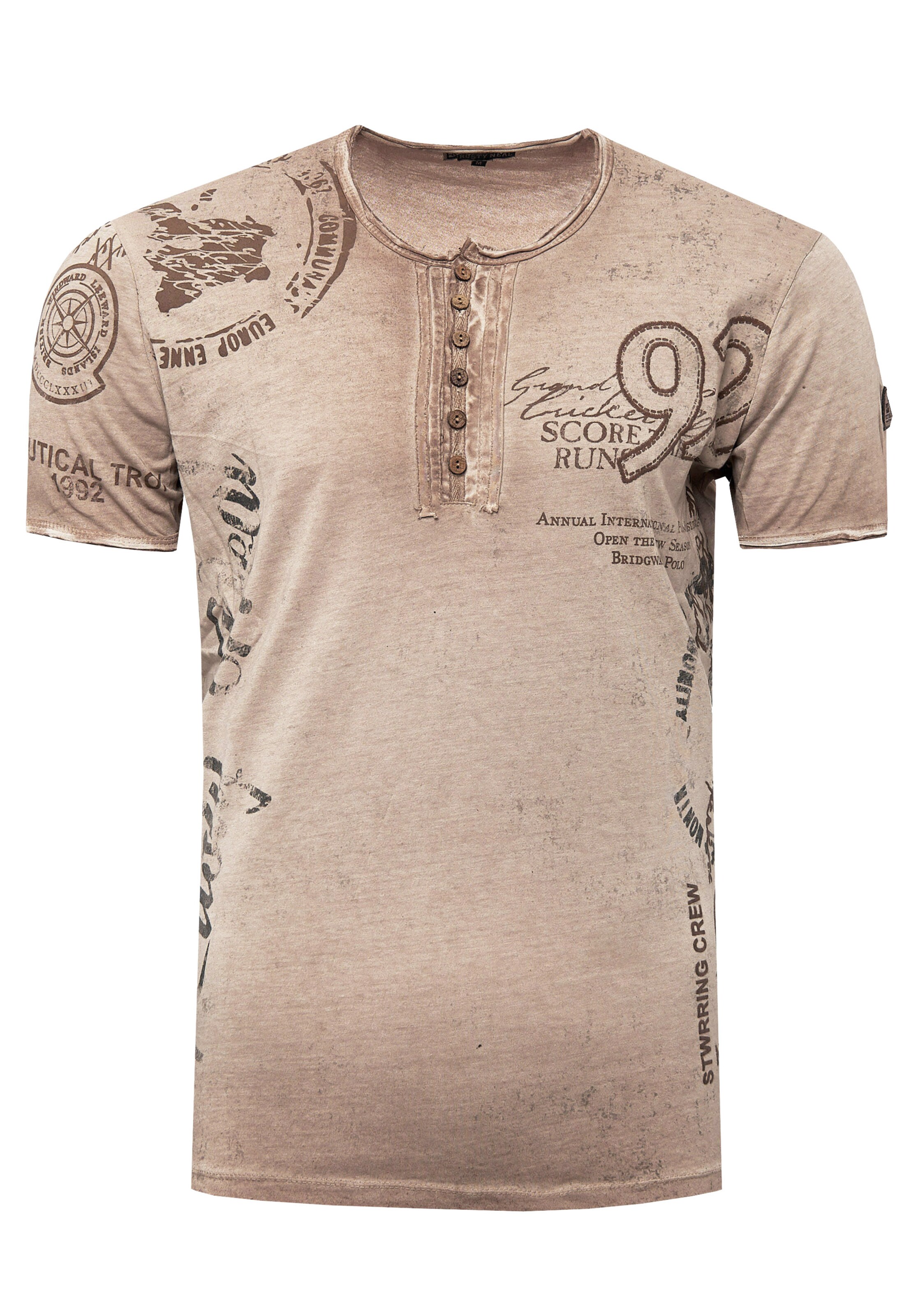Rusty Neal Shirt in Beige: voorkant