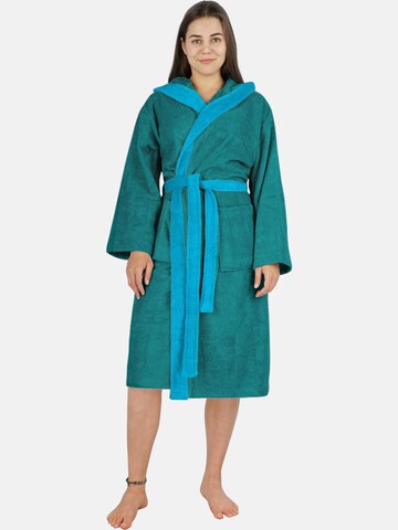 normani Long Bathrobe in Blue: front