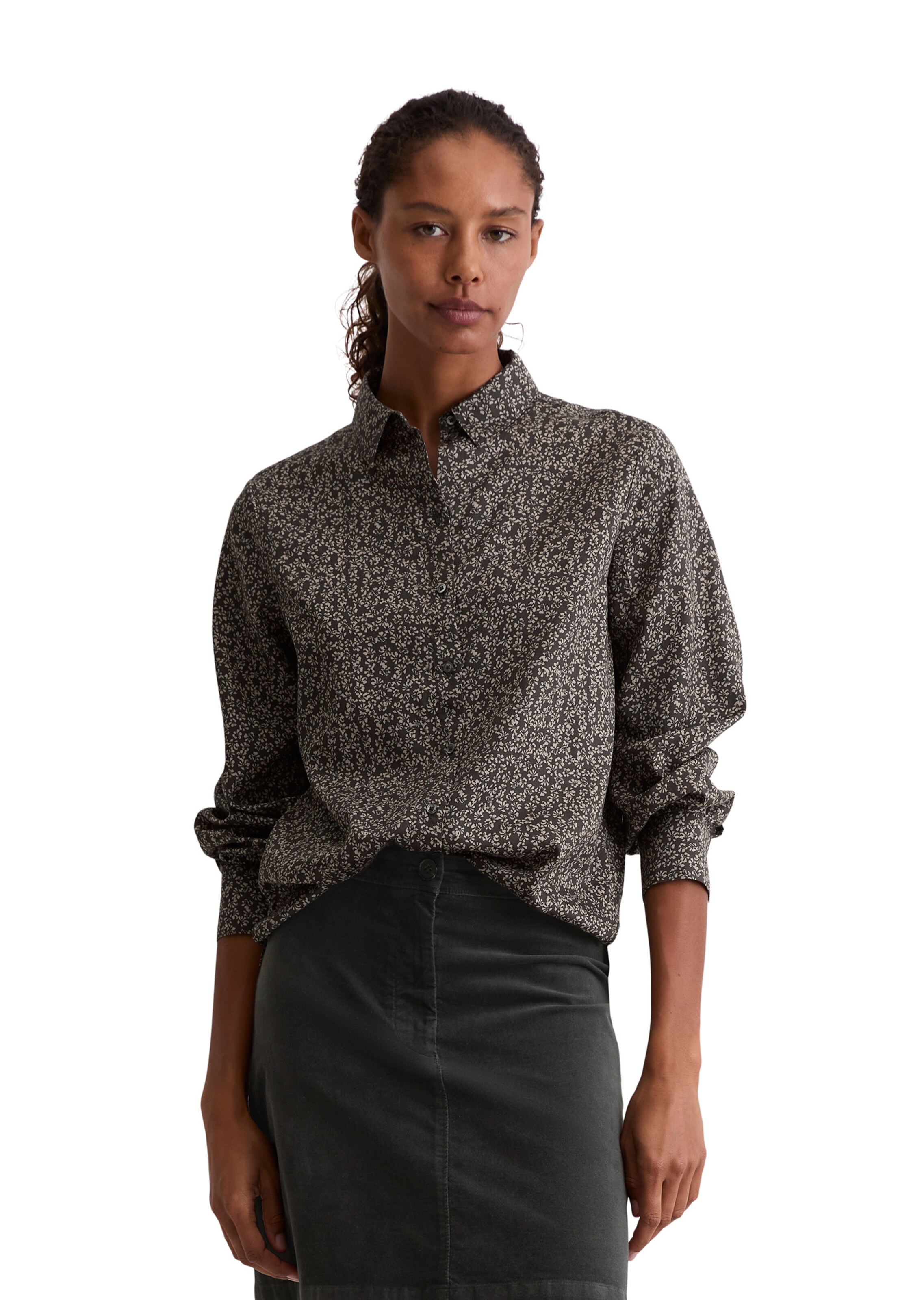 Marc O'Polo Blouse in Grijs: voorkant