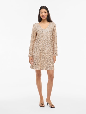 VILA Cocktailjurk 'VIFAITH' in Beige: voorkant