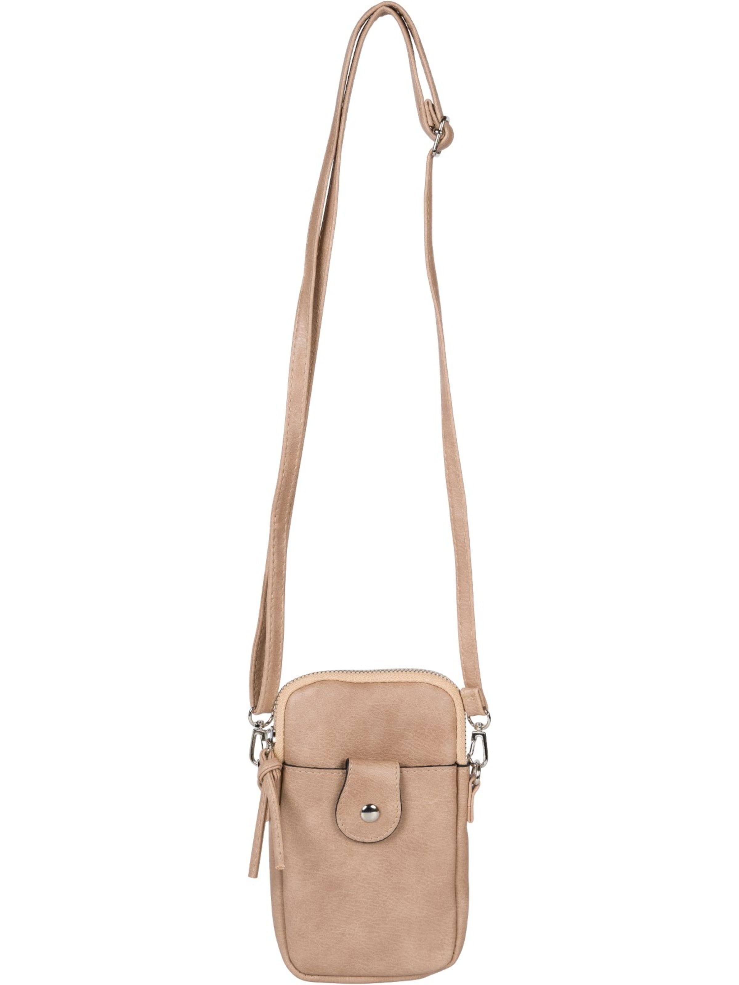 styleBREAKER Crossbody bag 'Mini Umhängetasche Uni' in Beige: front