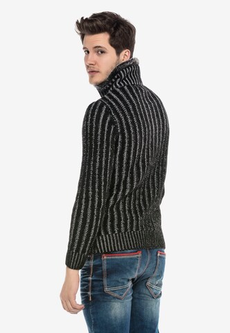 CIPO & BAXX Strickpullover 'CP212' in Schwarz