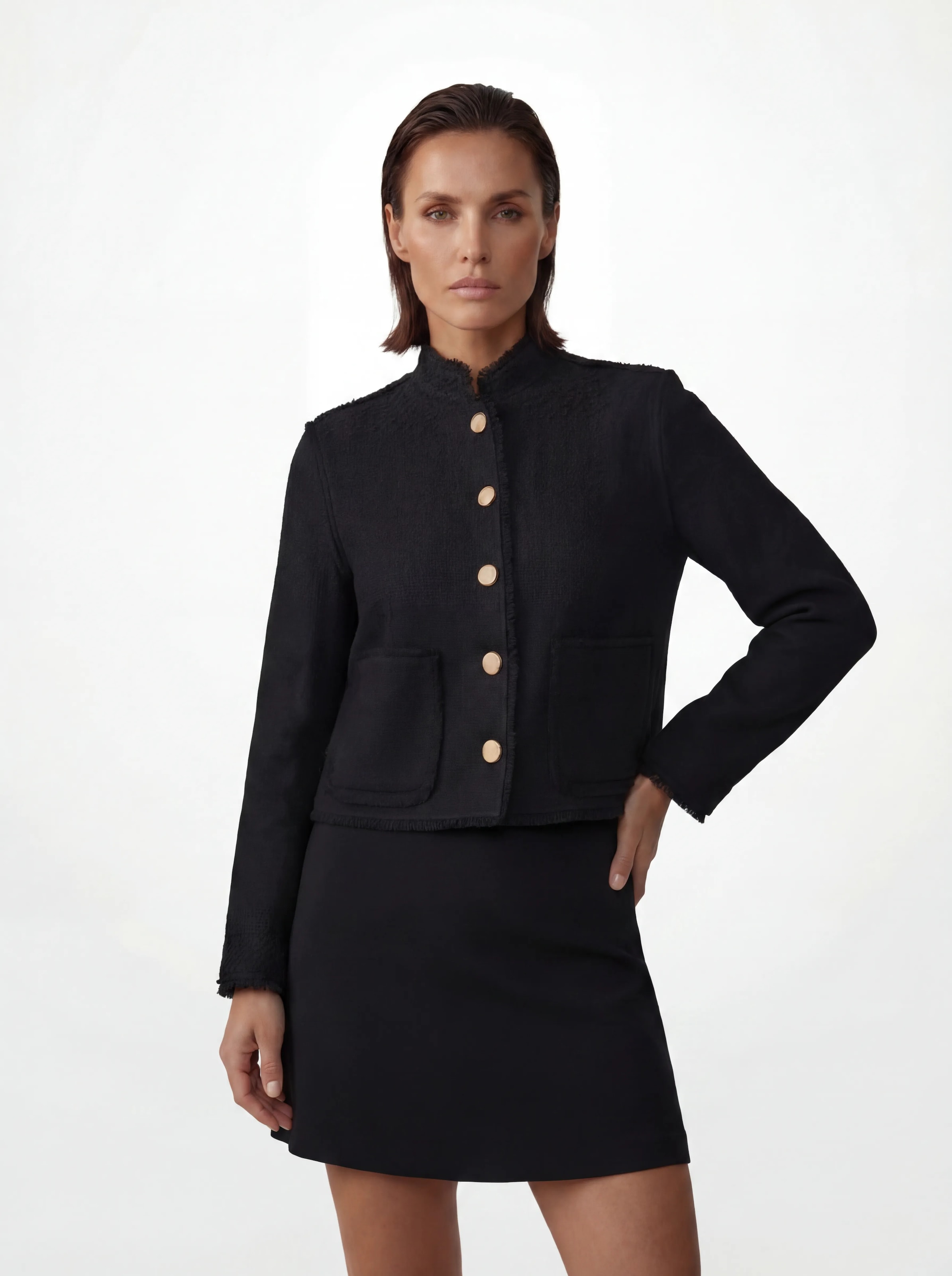 VILA Between-Season Jacket 'VIBLANCA' in Black: front