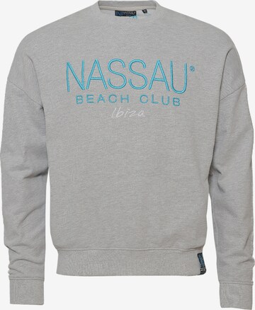NASSAU Beach Club Sweatshirt 'NB231041' in Grijs: voorkant