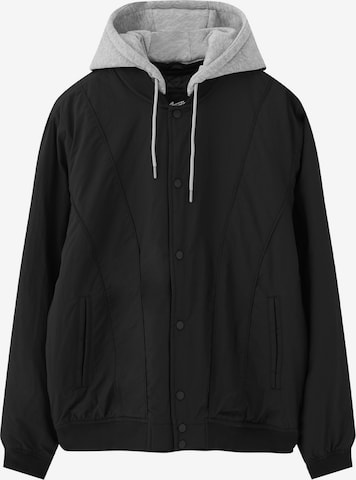 Pull&Bear Between-Season Jacket in Black: front