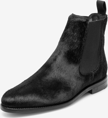 Henry Stevens Chelsea boots 'Marshall CB ' in Zwart: voorkant