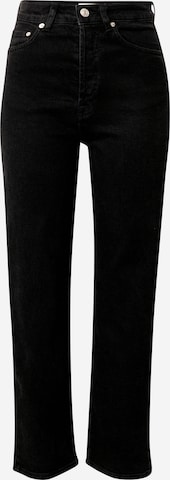 NA-KD Regular Jeans in Black: front