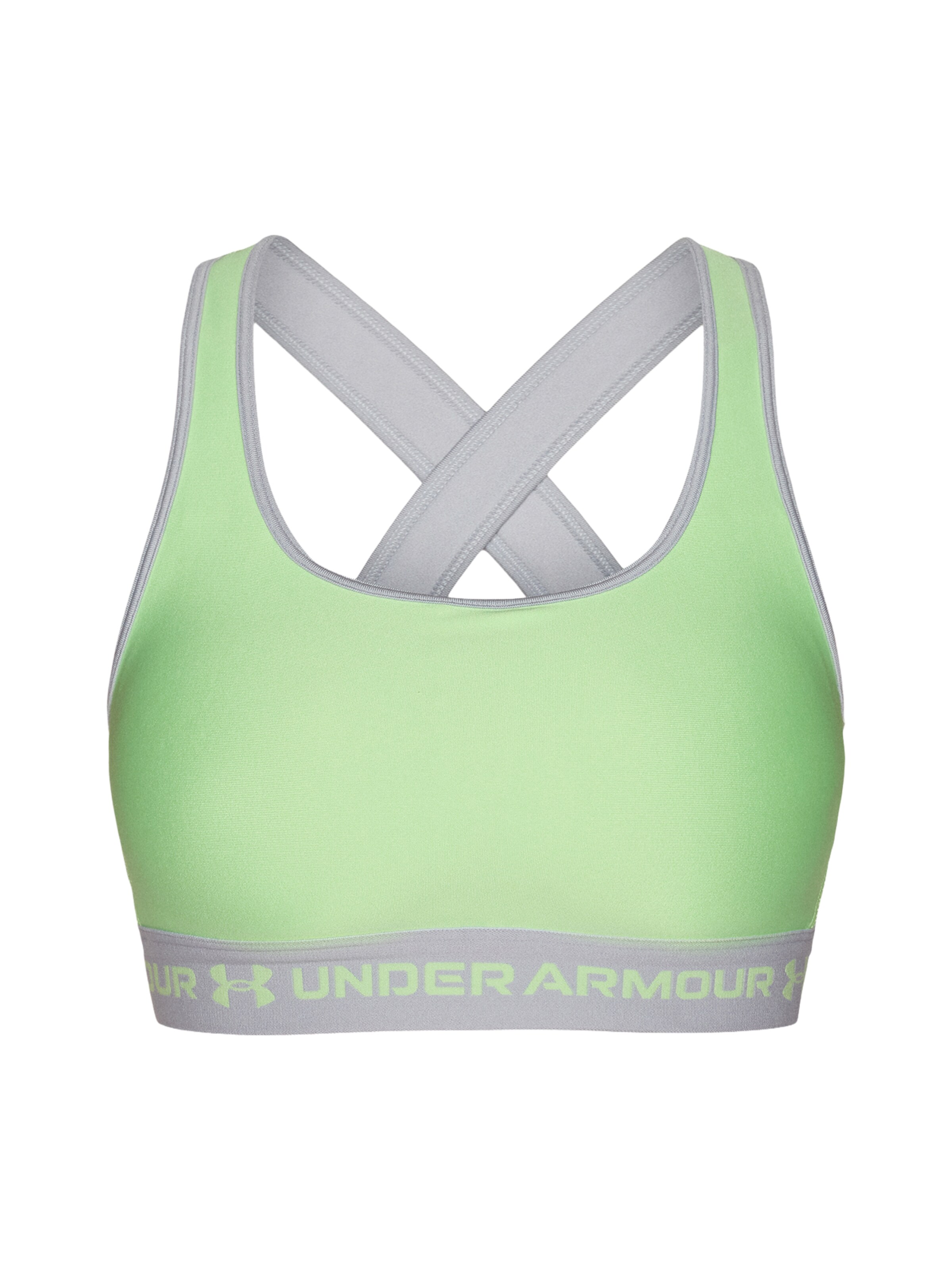 UNDER ARMOUR Спортивный бюстгальтер в Зеленый: спереди
