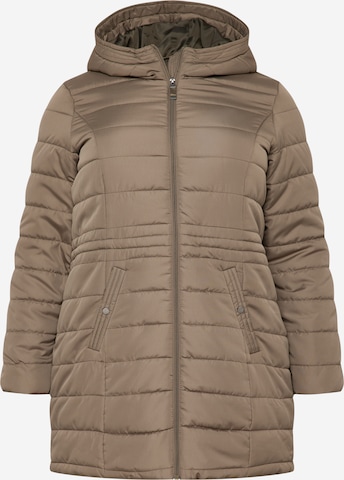 Vero Moda Curve Between-Season Jacket 'Simo' in Brown: front