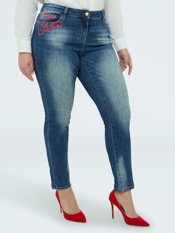 Skinny Jean Fiorella Rubino en bleu