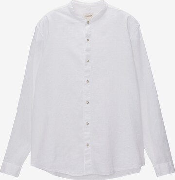 Pull&Bear Button Up Shirt in White: front