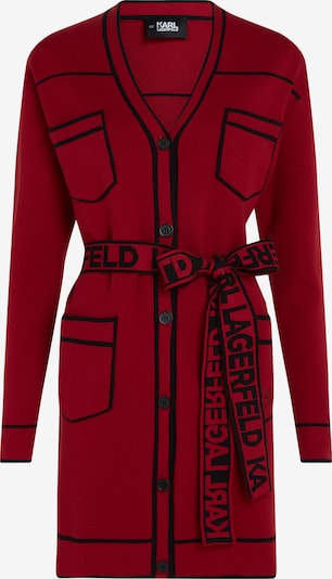 Karl Lagerfeld Πλεκτή ζακέτα σε κόκκινο / μαύρο, Άποψη προϊόντος