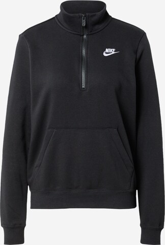 Bluză de molton de la Nike Sportswear pe negru: față