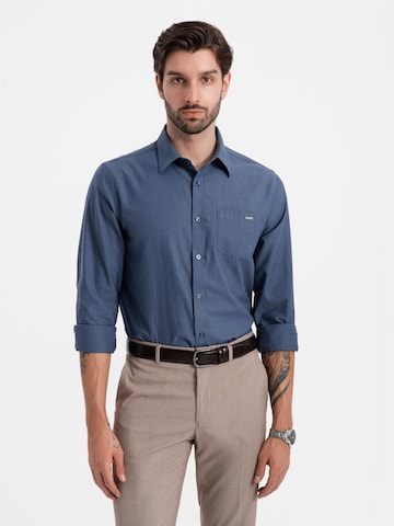 Ombre Button Up Shirt 'OM-SHCS-0147' in Blue: front