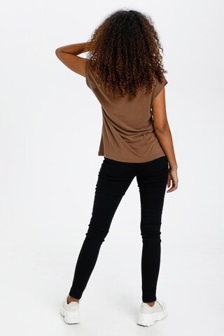 T-shirt 'Alise' Kaffe en marron