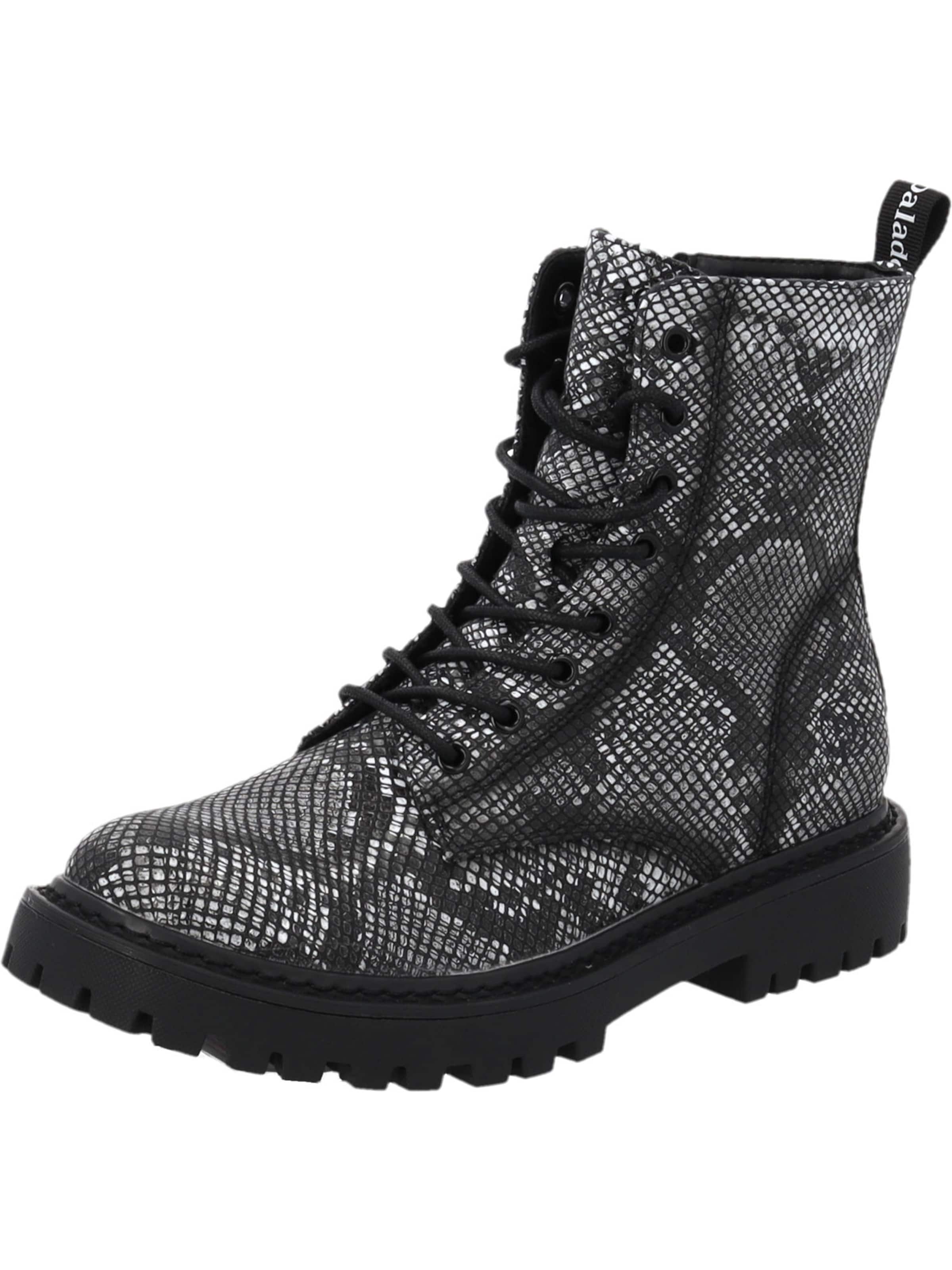 Palado by Sila Sahin Lace-up bootie 'Liklys' in Black: front