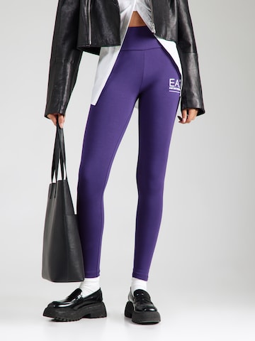 Skinny Leggings EA7 Emporio Armani en violet : devant