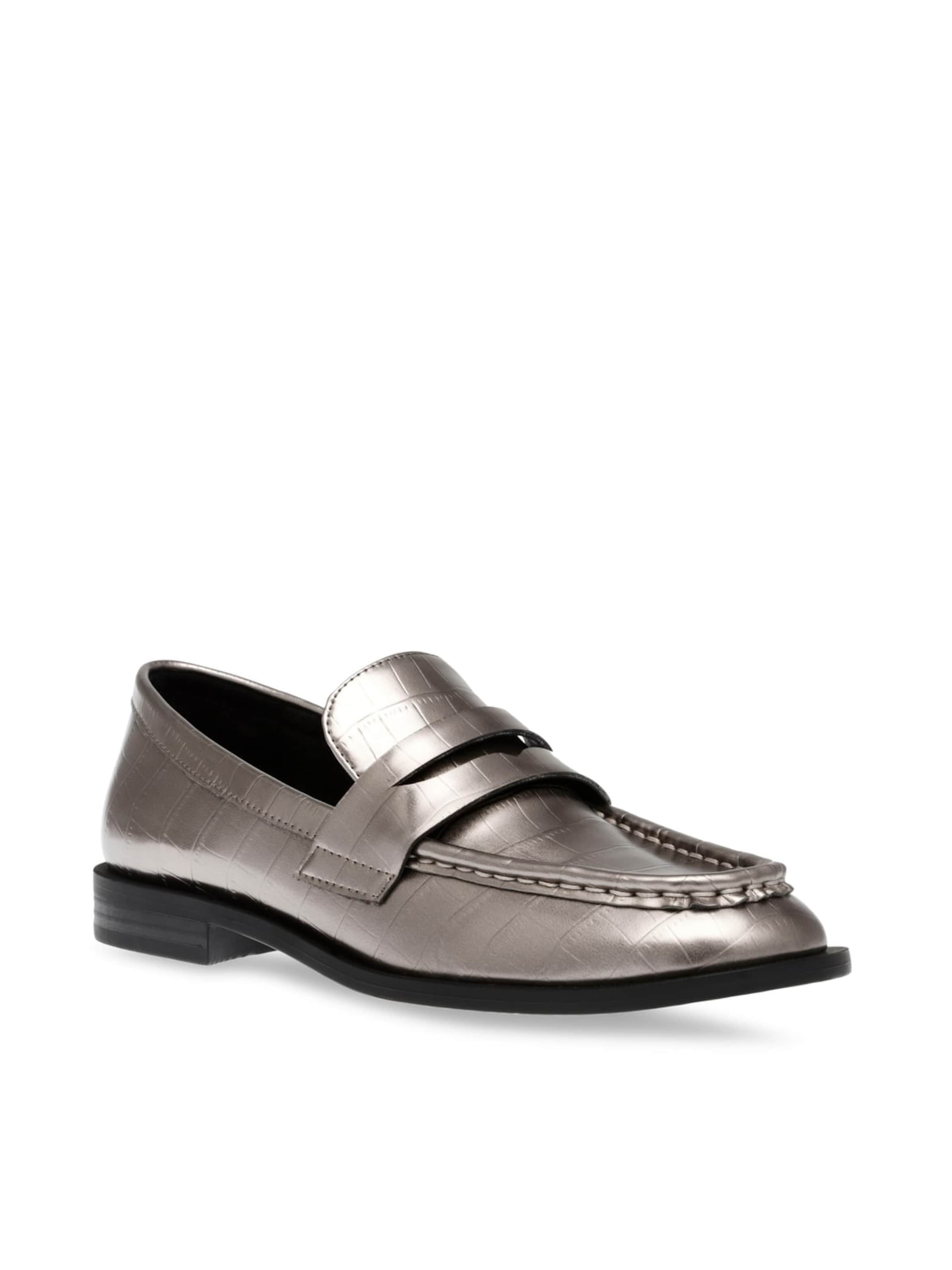 STEVE MADDEN Mocassins 'Harlem Pewter Shoes' in Grijs: voorkant