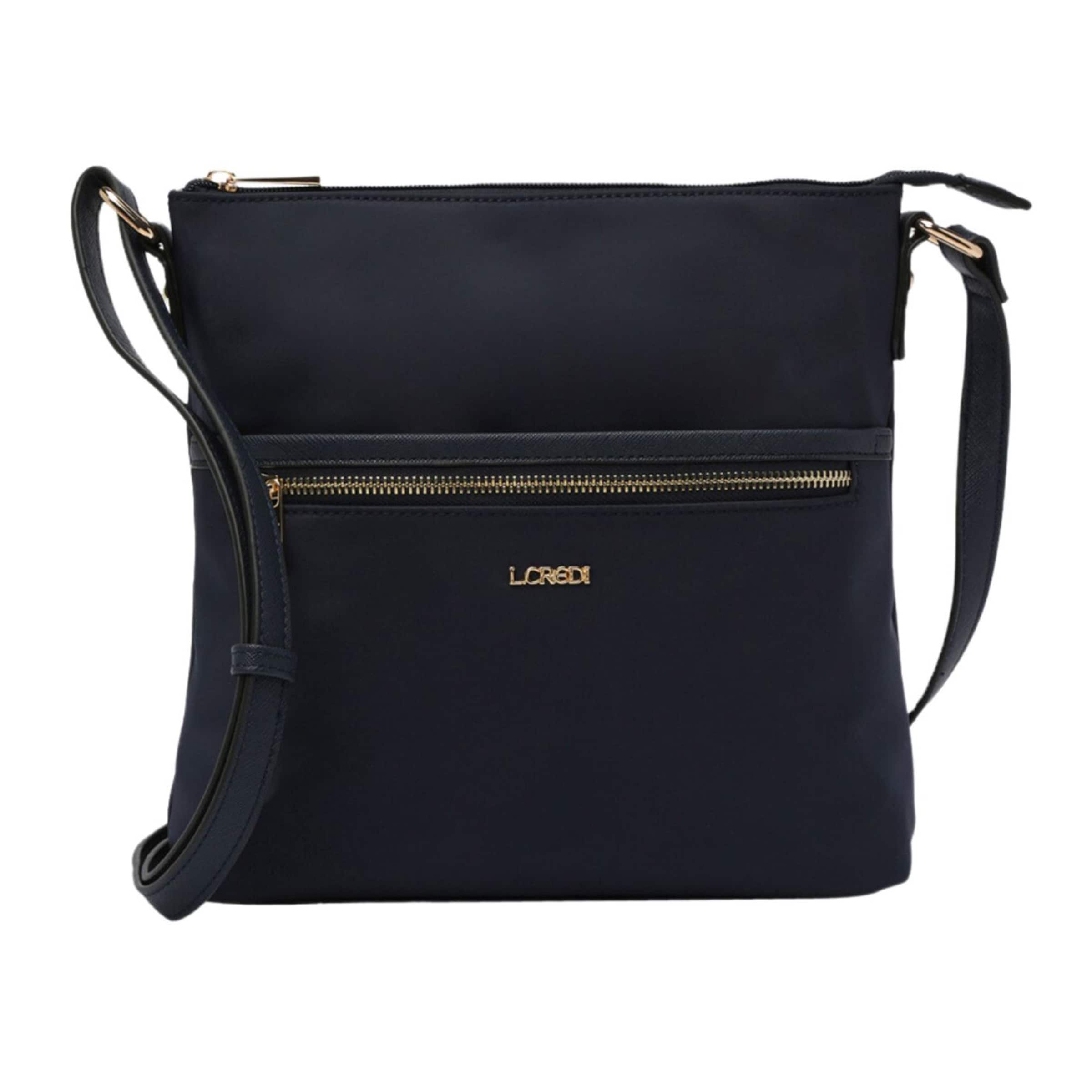 Borsa a tracolla 'Alena' di L.CREDI in blu: frontale
