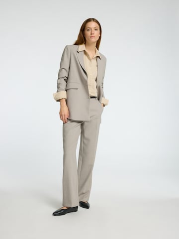 SELECTED FEMME Wide leg Trousers with creases 'SLFRITA' in Grey