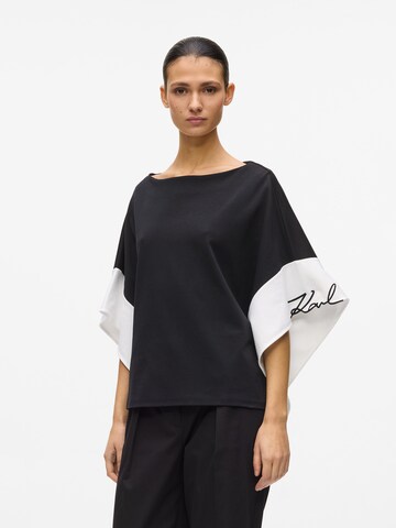 Camicia da donna di Karl Lagerfeld in nero: frontale