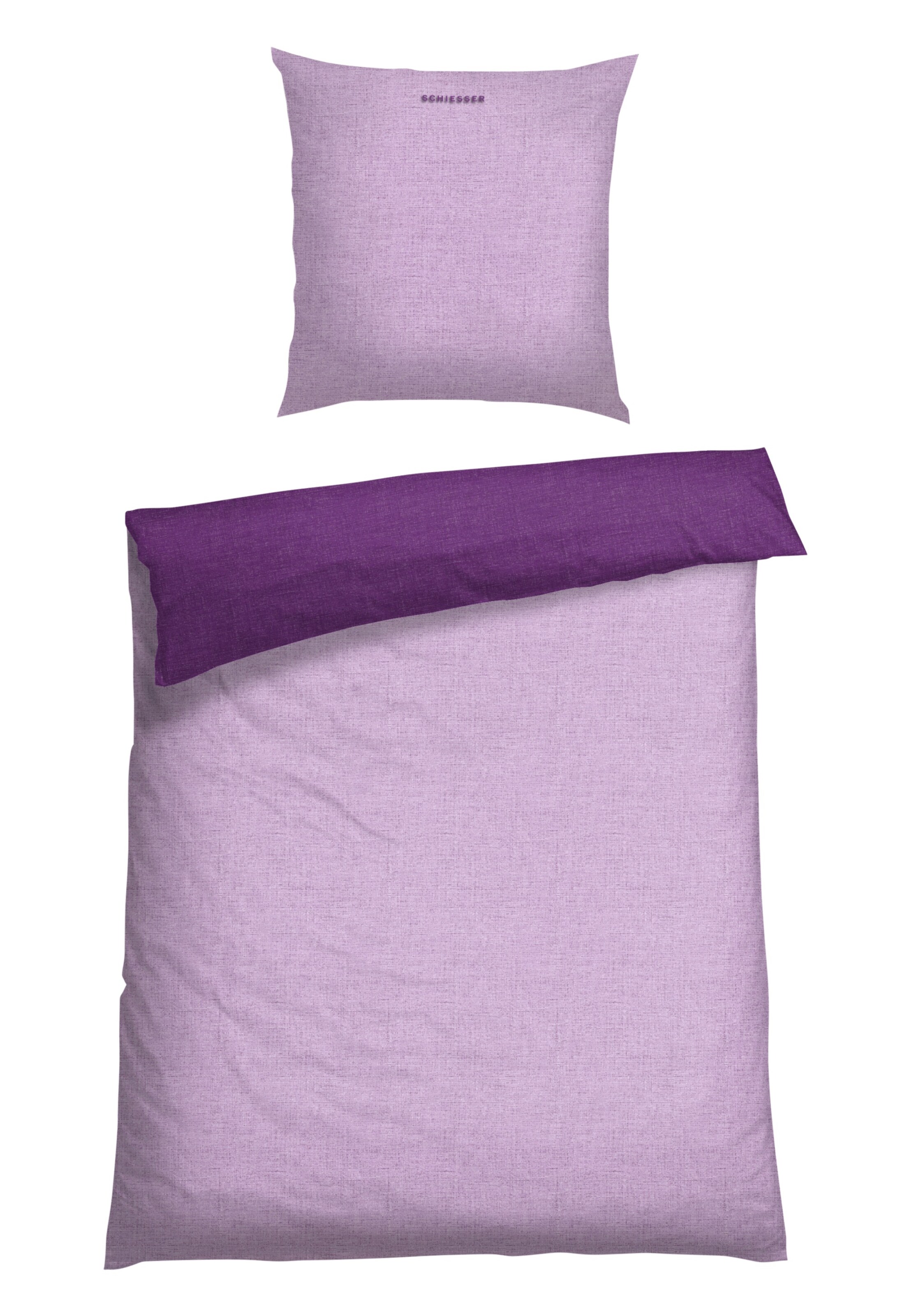 SCHIESSER Duvet cover 'Doubleface Renforcé' in Purple: front