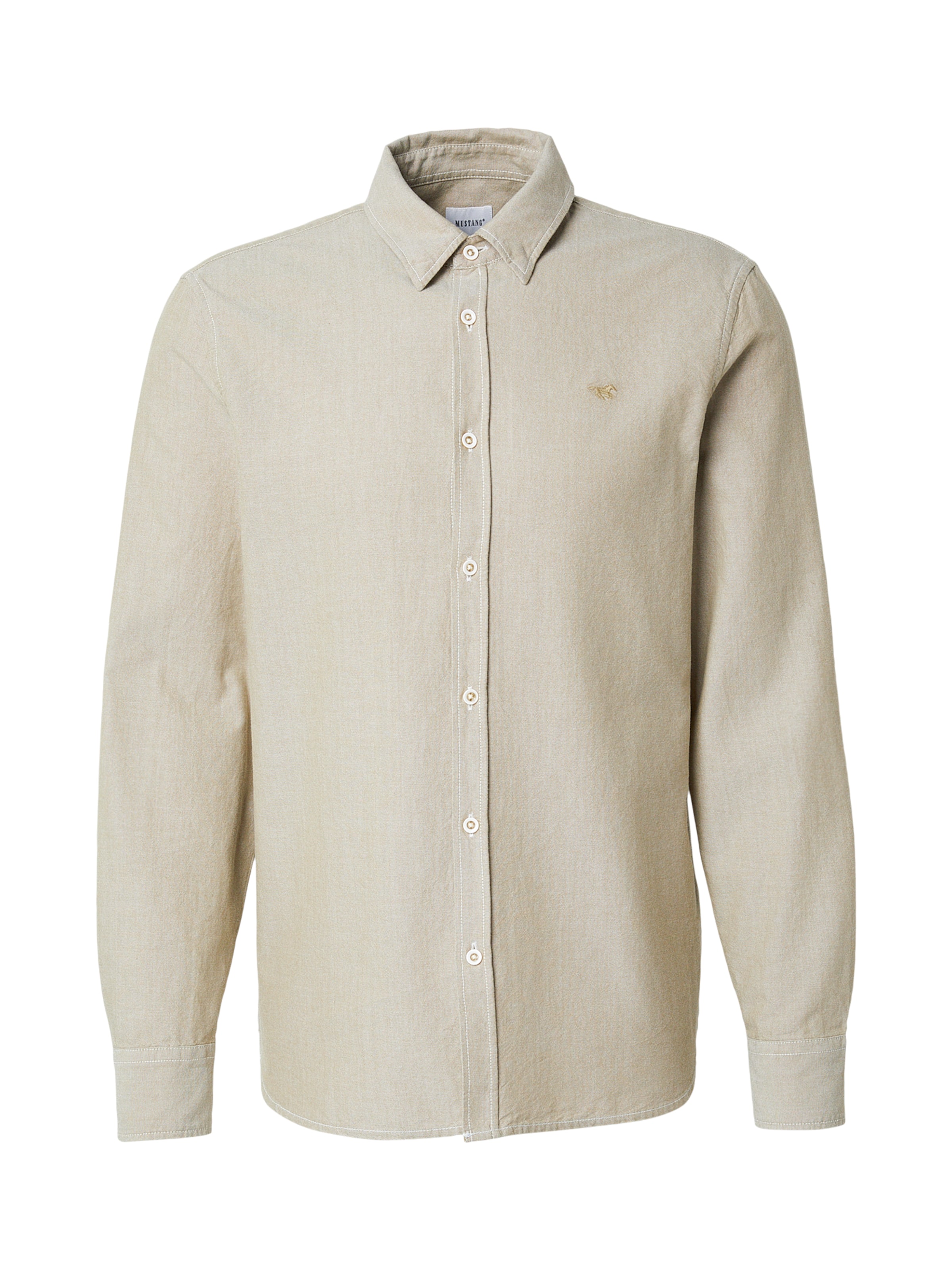 Coupe regular Chemise MUSTANG en beige : devant