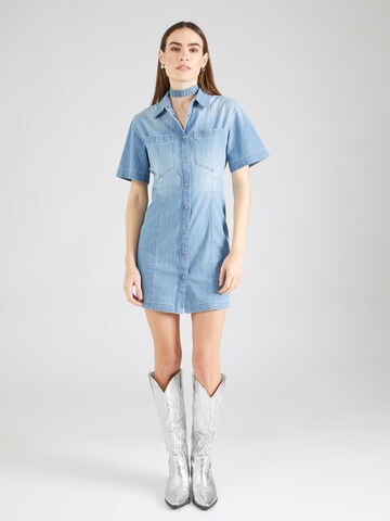 Dondup Shirt Dress in Blue: front