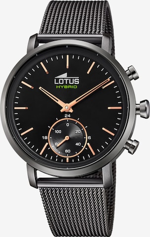 Lotus Analog Watch in Black: front