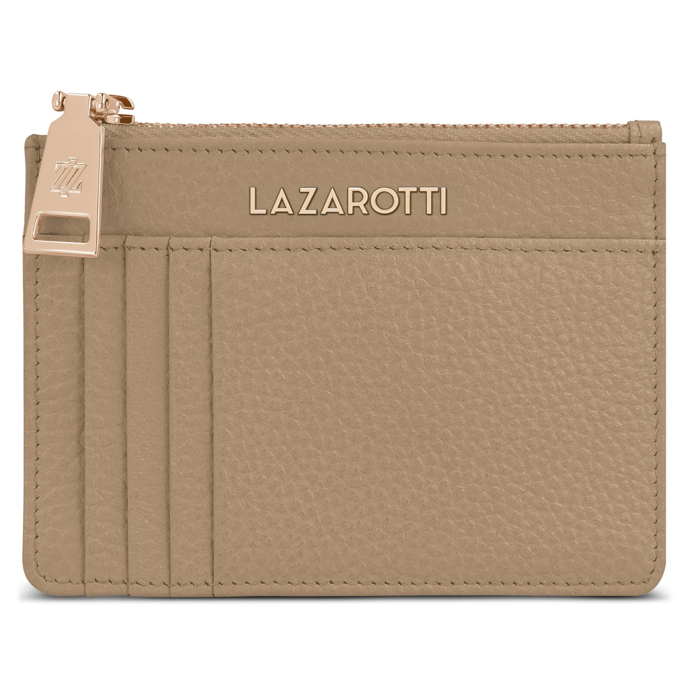 Lazarotti Etui 'Bologna' in Beige: voorkant