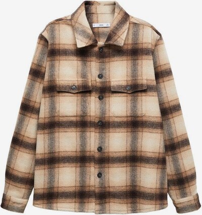 MANGO MAN Button Up Shirt 'Limito' in Beige / Brown / Black, Item view