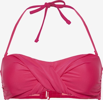 CHIEMSEE Triangle Bikini Top in Pink: front