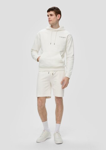 Sweat-shirt QS en blanc