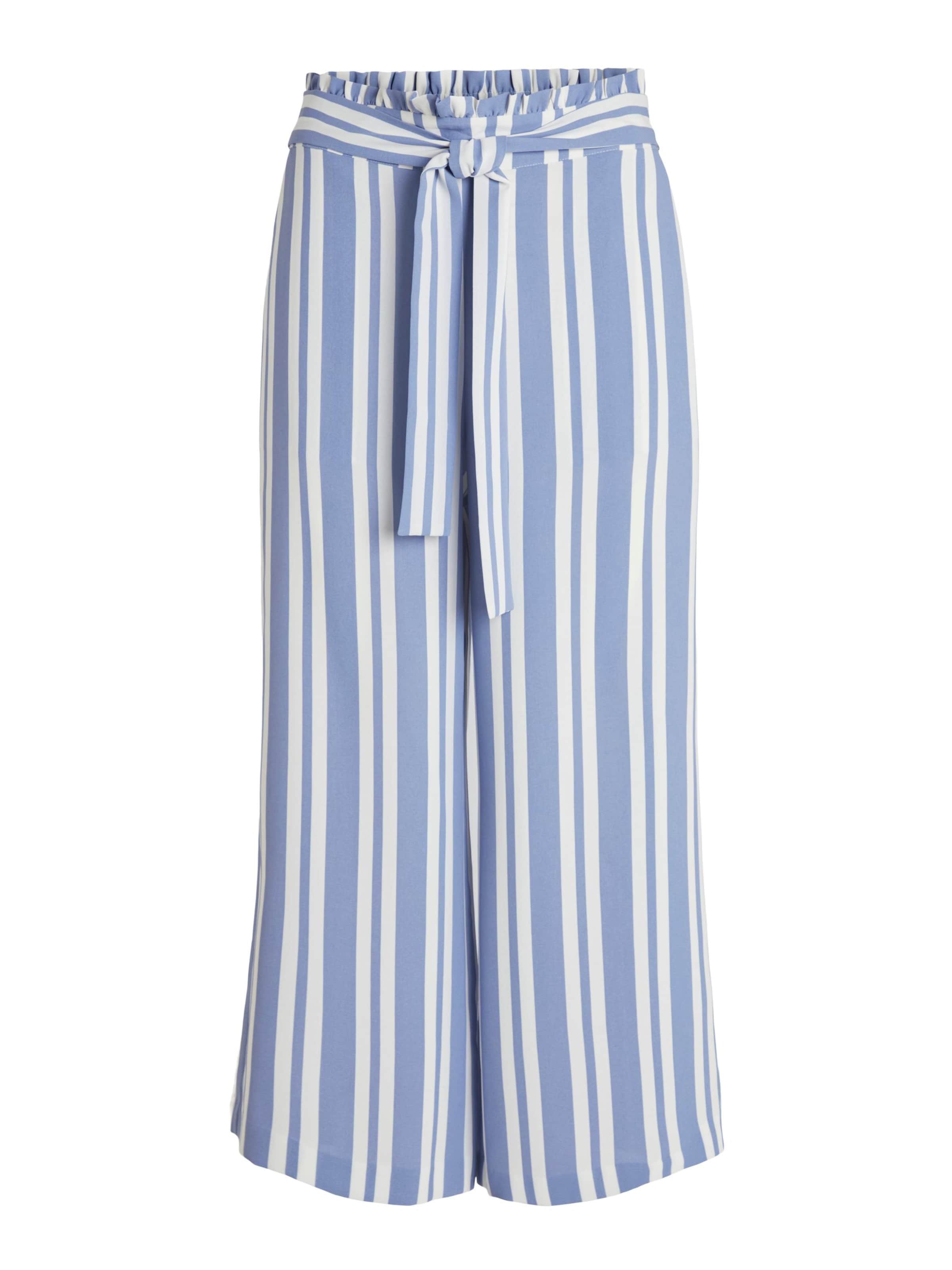 VILA Широки крачоли Панталон 'Rasha' в бяло: отпред