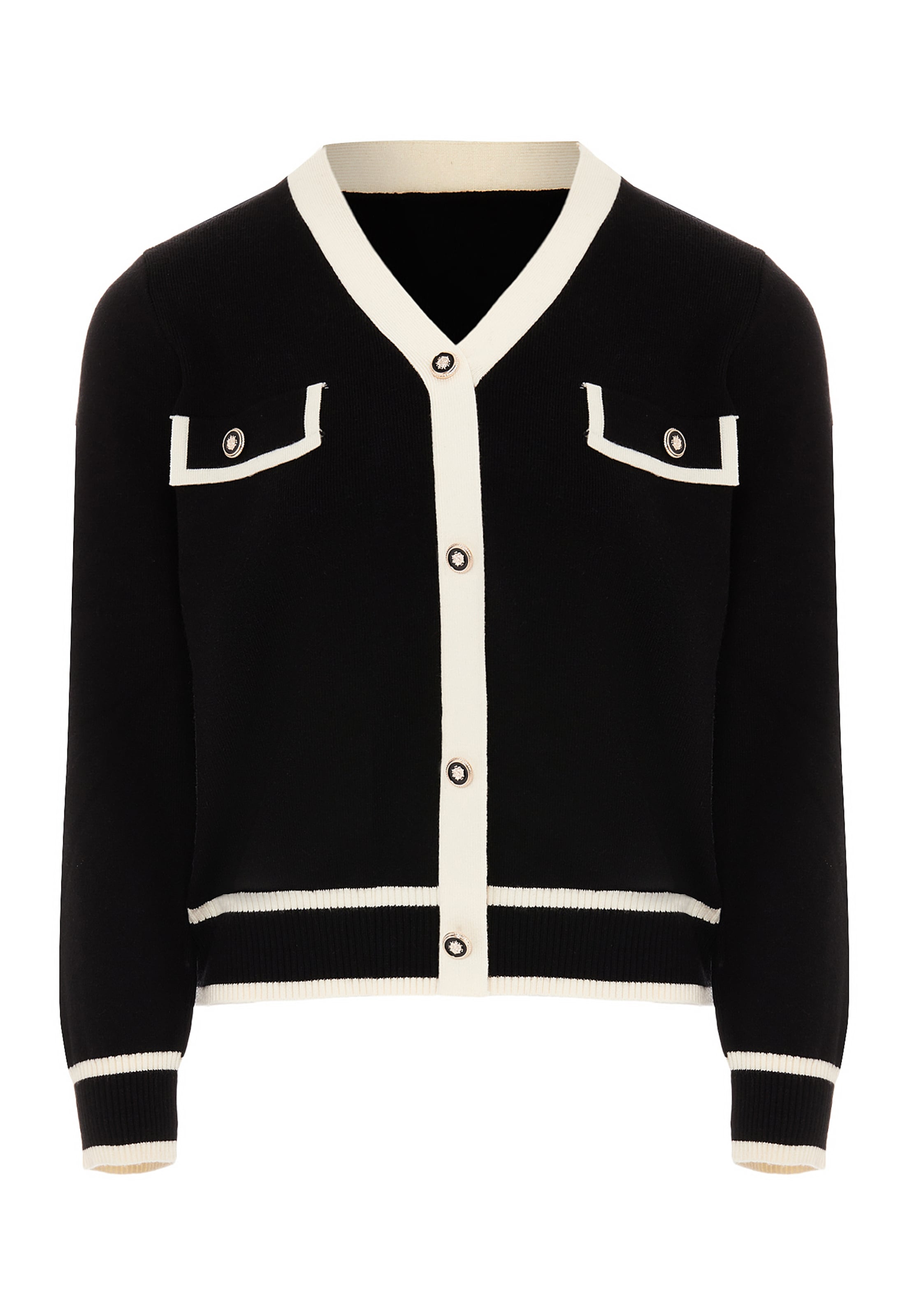 NAEMI Knit cardigan in Black: front