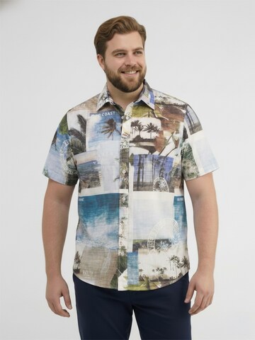LERROS Comfort Fit Bequemes Stretch Hawaii-Kurzarmhemd, Übergröße in Mischfarben: Vorderseite