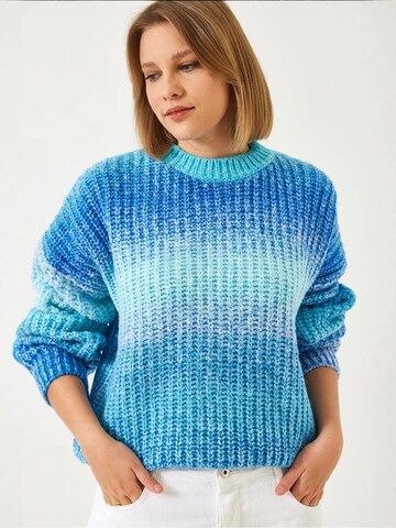 Pull-over Bianco Lucci en bleu : devant