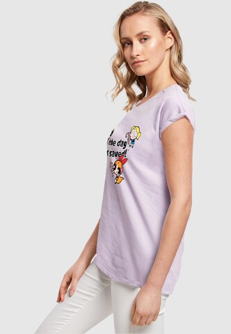 ABSOLUTE CULT Shirt 'The Powerpuff Girls - The Day Is Saved' in Purple